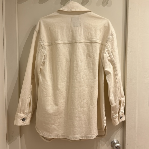 Abercrombie & Fitch Off-White Denim Shirt Jacket - Size XS - Picture 4 of 4